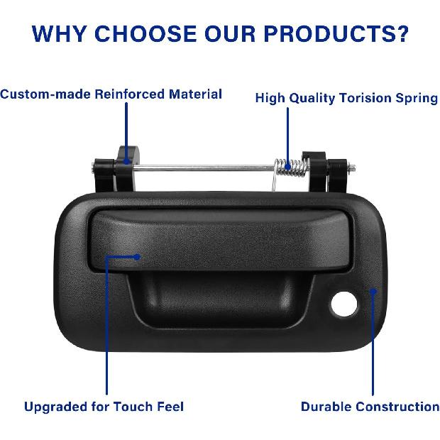 Tailgate Handle Latch Compatible With 2004-2016 Ford F150 F250 F350 F450 F550 Super Duty Explorer Lobo, Lincoln Mark LT Replace# 8L3Z-9943400-AA,