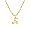 Accessories, Stainless Steel Grinding Cherry Niche Design Necklace Nc-1968