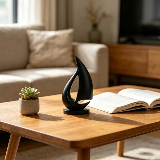 Modern Sailboat Statue 3D Printed Shipping Boat Figurine for Living Room Coffee Table Office Shelf Table Centerpiece