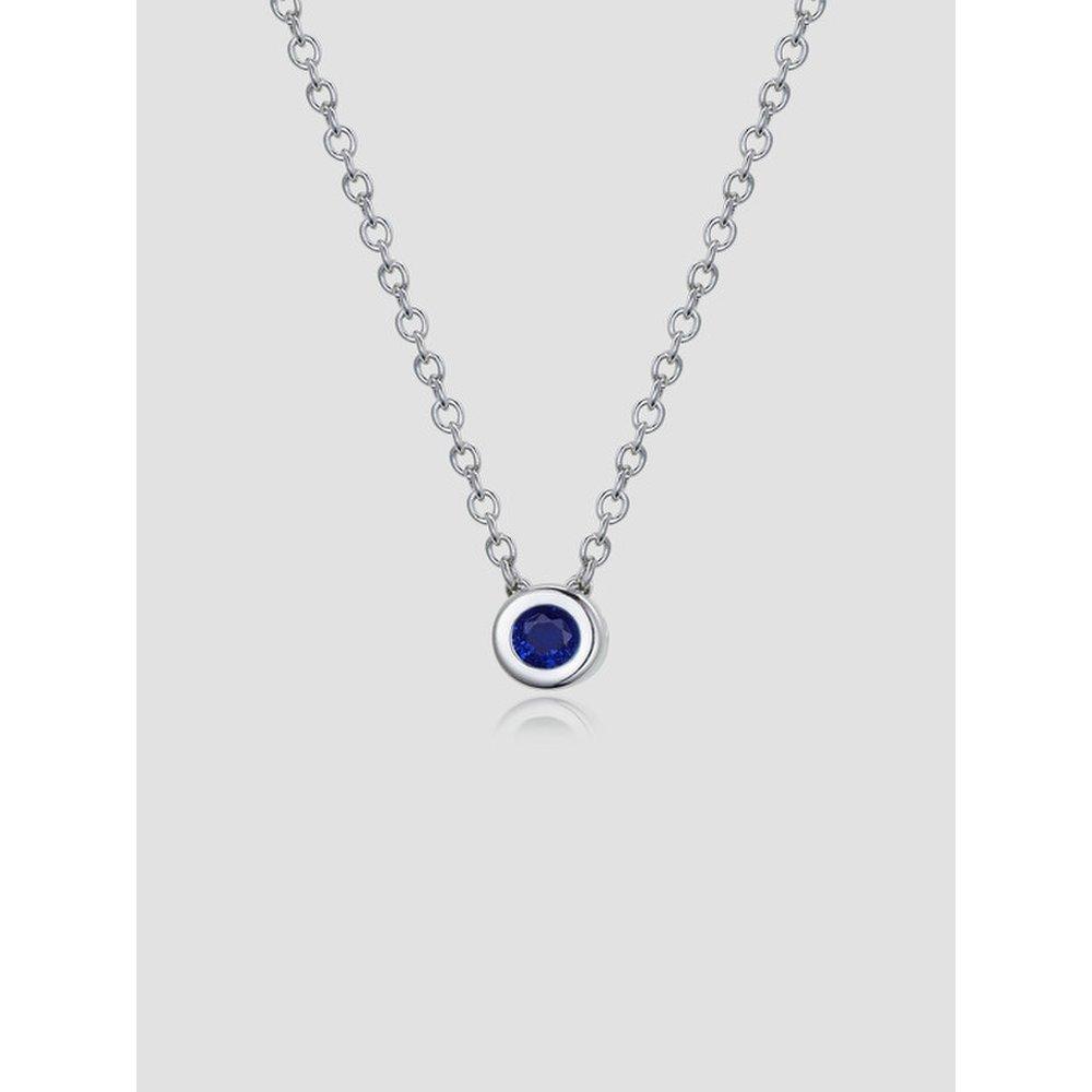 Daily Bezel Necklace _Blue 40-45Cm