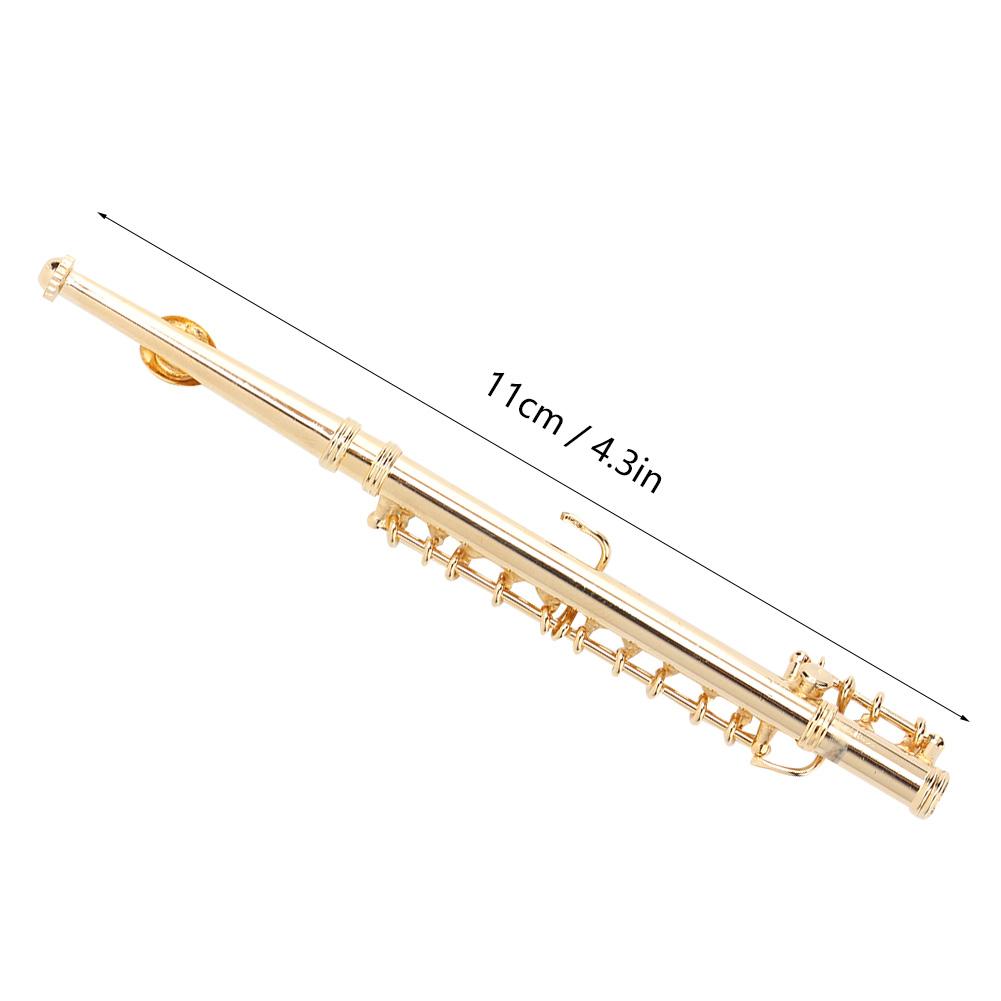 11CM Mini Gold Flute Model Musical Instrument Model Musical Gifts Home Decor Ornaments