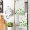 Artoid Mode Beige Shamrock Flower Heart St. Patrick's Day Kitchen Towels Dish Towels, 18x26 Inch Farmhouse Spring Decoration Hand Towels Set of 2