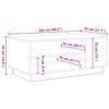 Coffee Table Black Oak Look 102 X 55 X 43 Cm Engineered Wood