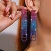 Modische vielseitige lange Krallenketten-Ohrringe