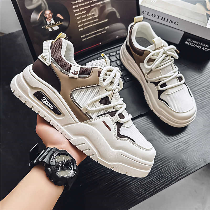 Legitimate Leather Round Foot Men Sneakers Basketball Mens Footwear Shoes For Mens Luxury Sport 2025 Character Tenids