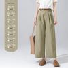 Auroral Style Khaki Green Ultra Anti-Wrinkle Women's Wide-Leg Pants - Soft, Comfortable, and Stylish for 2026 Spring/Summer.