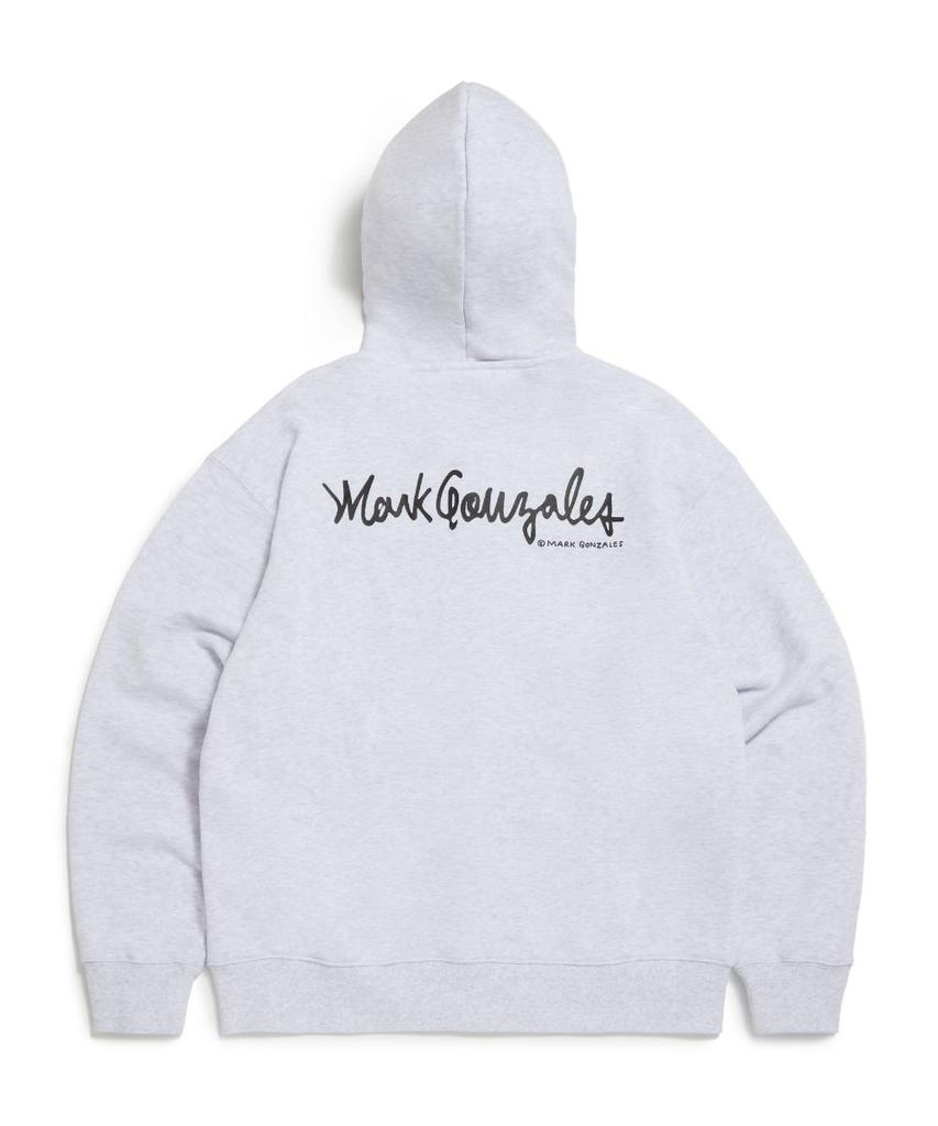 Mark Gonzales Angel Wappen Zip-Up Hoodie - L/Grey