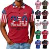 Men's Loose And Casual Flag Letter Print T-shirt Short-sleeved Top