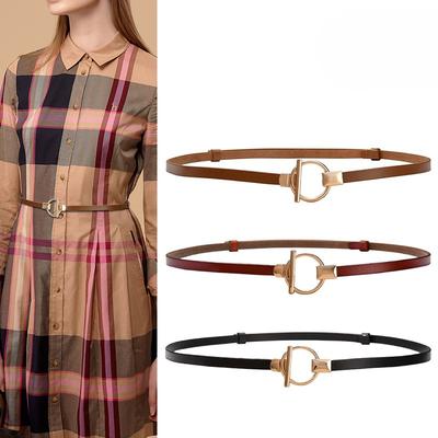 Genuine Leather Belt Women's Thin Belt Women's Decorative Exterior Dress Versatile Women's Style