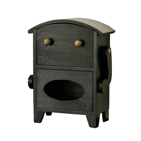 Mini úložná skříňka ve tvaru robota Dřevěná šperkovnice Zásuvka a držák na kapesníky Stolní organizér na šperky Kosmetiku Toaletní stolek Kolej Ložnice