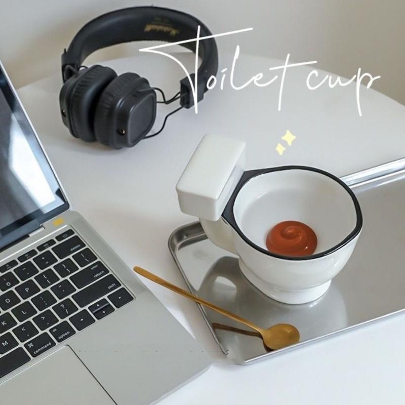 Unique Bathroom Design Drinking Cup 8.8Oz Crafted earthenware Excellent For Prank Presents And Funny Decorations