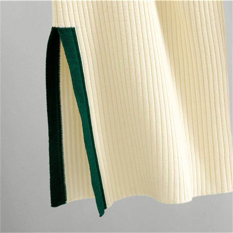 Knitted Set Women's Autumn Short Sweater Wide Leg Pants Two Piece Set