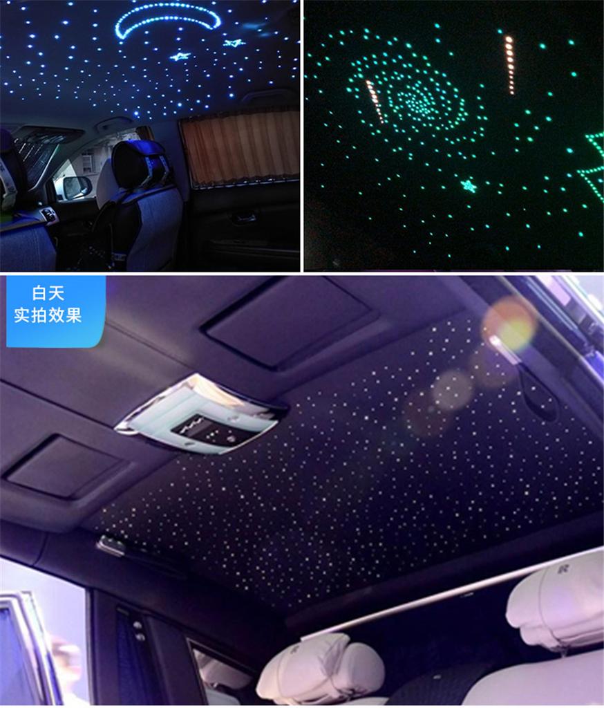 16W RGBW  Bluetooth APP RF Sound Control Fiber Optic Star Ceiling Meteor Light Kit