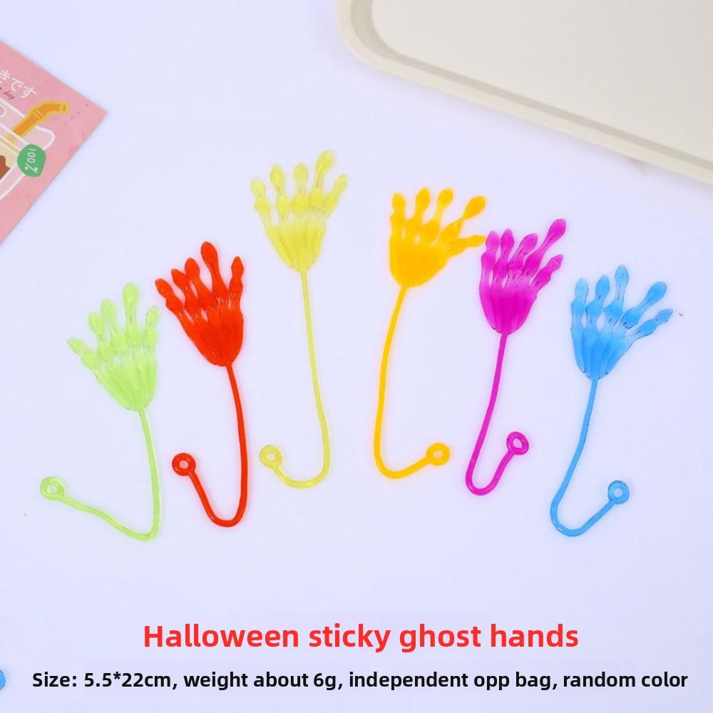 6Pcs Elastically Stretchable Sticky Spider Web Climbing Novelty Toys for Kids Birthday Party Favors Halloween Party Decorations
