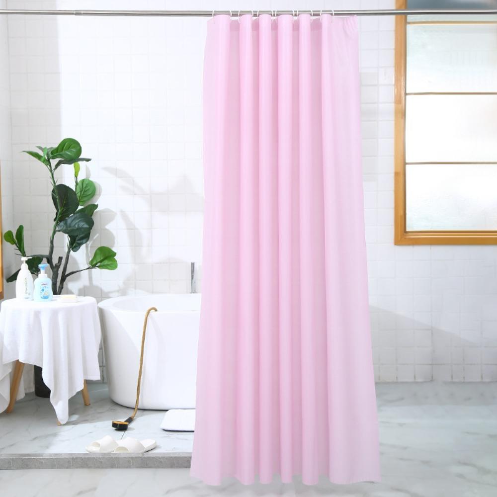 180x180 Cm Curtains New Solid Color PEVA Shower Curtain Waterproof Thickened Bathroom Partition No Holes Privacy Bath Curtain