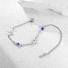 Chai Star of David Charms Bracelets Blue Turkish Evil Eyes Hexagram Stainless Steel Pendants Hand Chain Amulet Je Jewelry