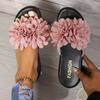 Fashion Fashionable Wedge Sandals for Women 2024 Summer New Beach Thick-soled Flower Decorated High-heeled Slippers for Women Large Size