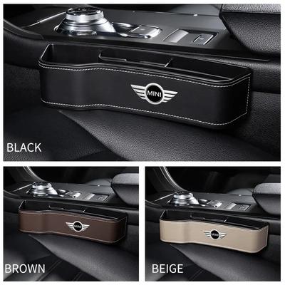 Autositz-Spalt-Aufbewahrungsbox Sitzspalt-Schlitz-Tasche Fänger Organizer für BMW MINI WORKS One Cooper JCW R60 R59 R58 R57 R56 R55
