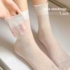 Sock Children's Mid-calf Socks, White Lace, Ice Silk, Summer Ultra-thin Style, Summer Casual Wear