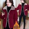 Petite Women's Fleece-Lined Jacket, 2024 Winter Fashion, Loose Fit, Versatile, Thick Cotton-Padded Outerwear