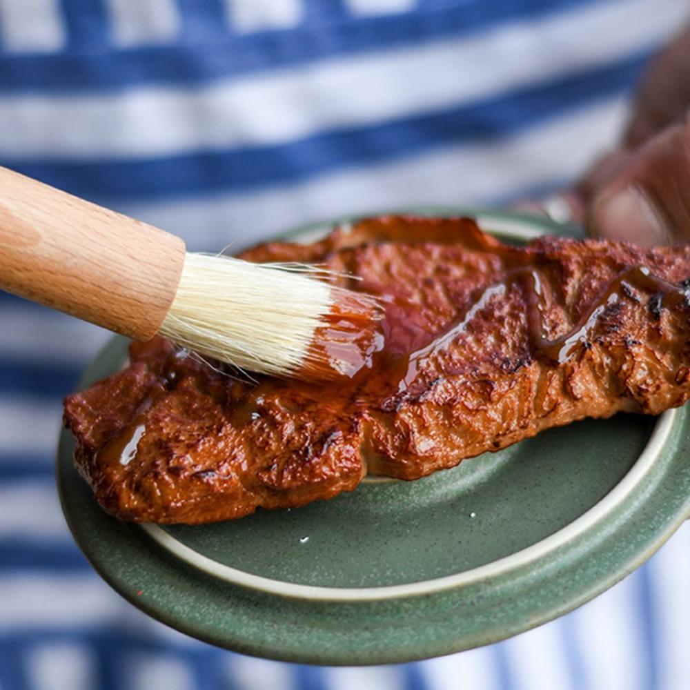 Spreading Natural Kitchen Wooden Handle Sauce Baster Pastry Brush Basting Brush Marinade Tool