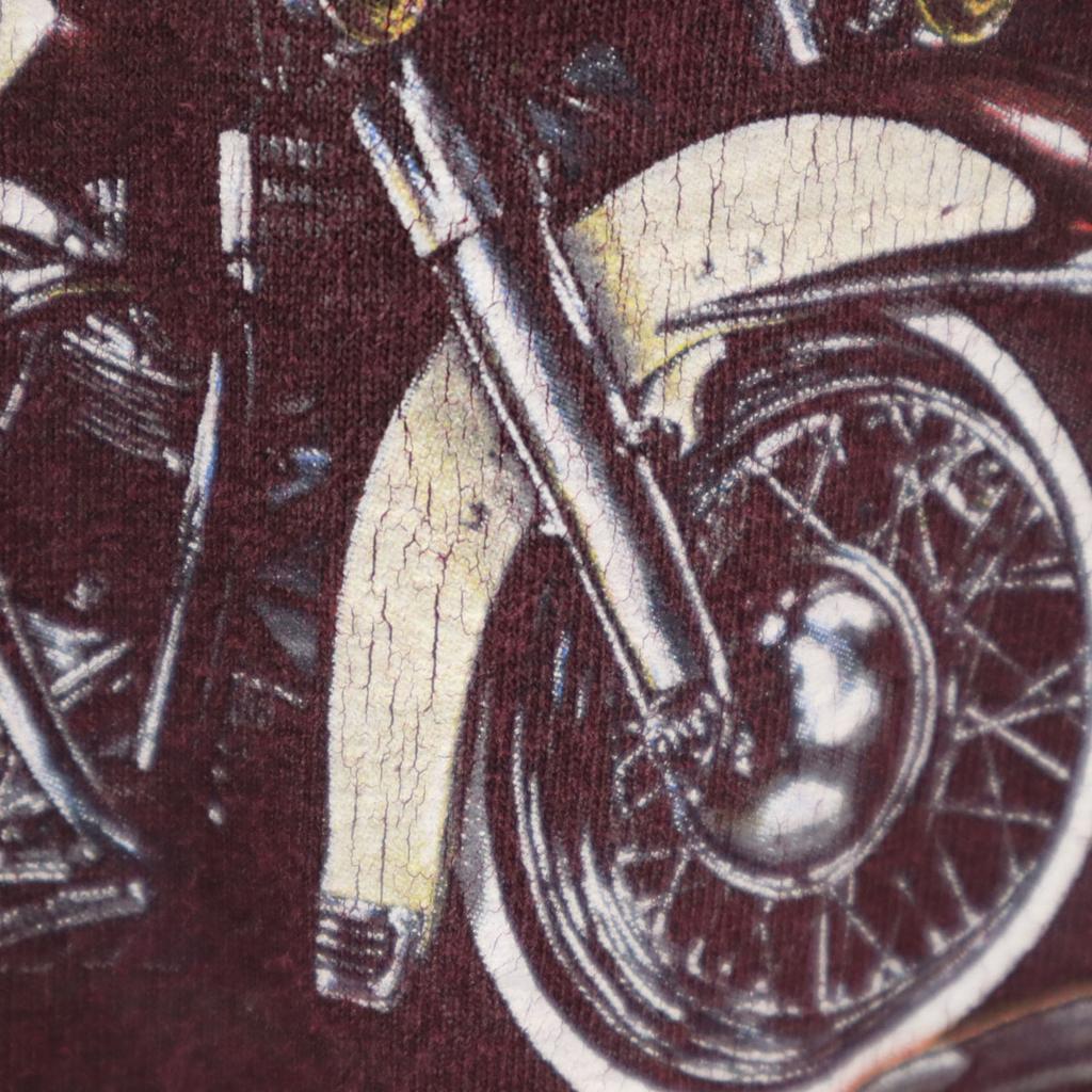 GILDAN Back print STURGIS Short sleeve T-shirt 2XL Bordeaux Bike Big Size Men's Used