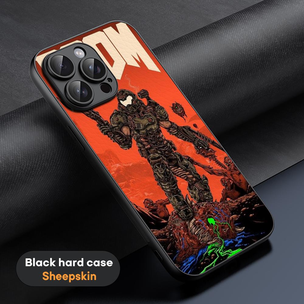 

Классическая игра D-doomEs модный плакат Чехол для телефона Для iPhone 16 15 14 13 12 11 Plus Pro Max Ограниченный Черный жесткий чехол Овчина iPhone 11