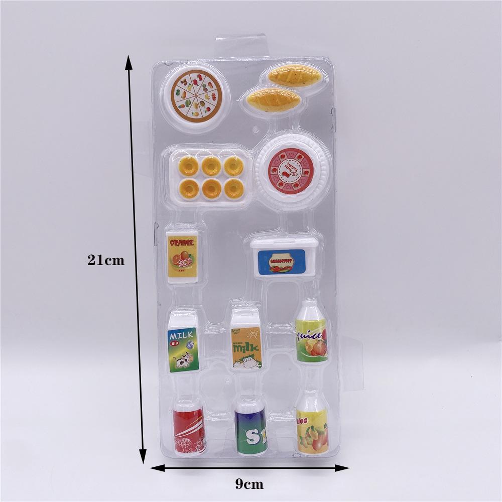 30cm New Doll Mall Shopping Cart Automatic Cashier Kitchen Food Kitchenware Toy House Accessories Children Girl Set Gift Kid Friendly Entertaining Fun