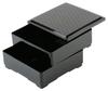 Pearl Made In Jubako Hemp Leaf Yamanaka Individual Metal, Japan, Two-Tiered Box, Square, Black, Lacquer, Meals, K-6340