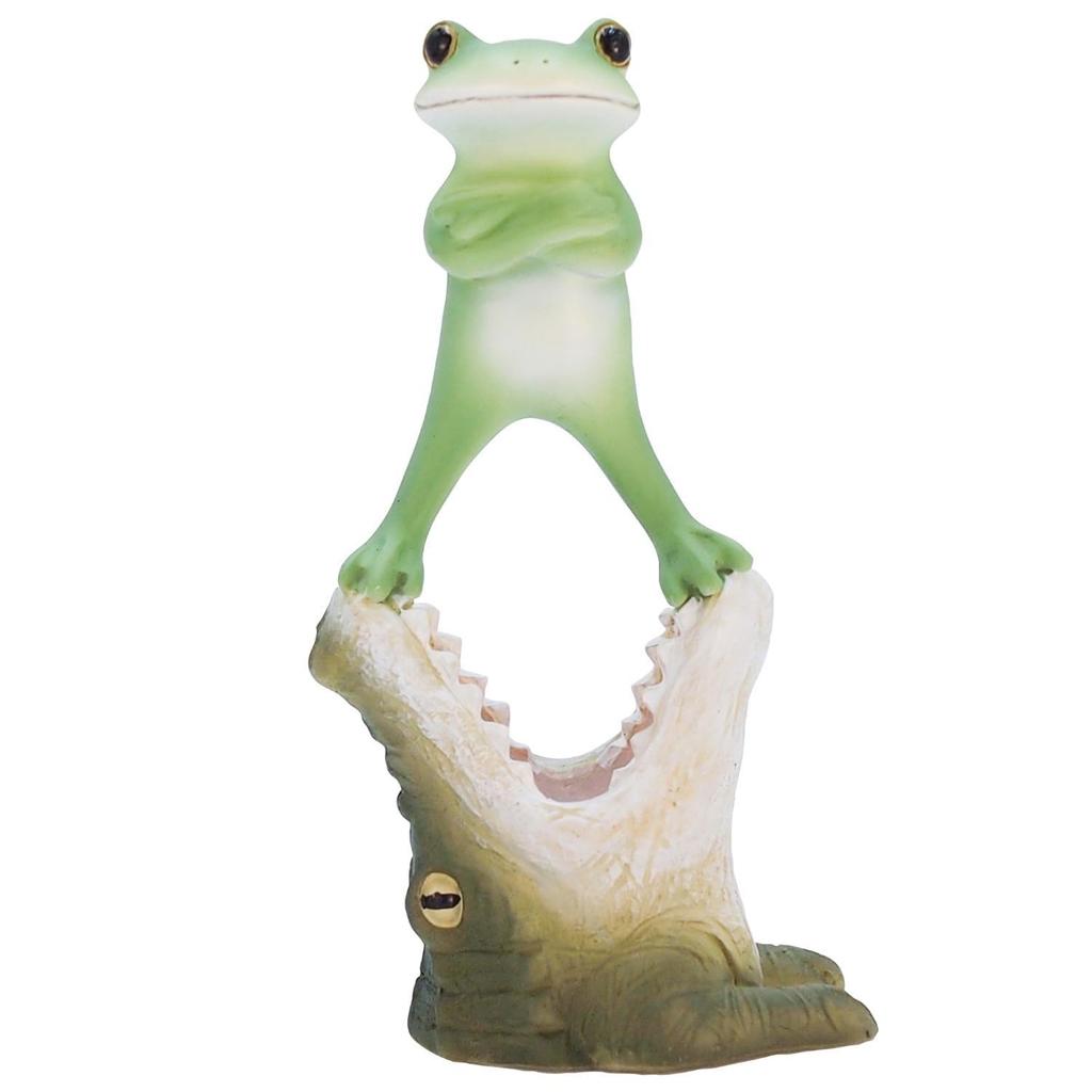 Tea Life Daikai Copeu Mascot Frog Copeau Crocodile and Frog In a Desperate Situation D3 Cm 621563 W4.5 H7.8