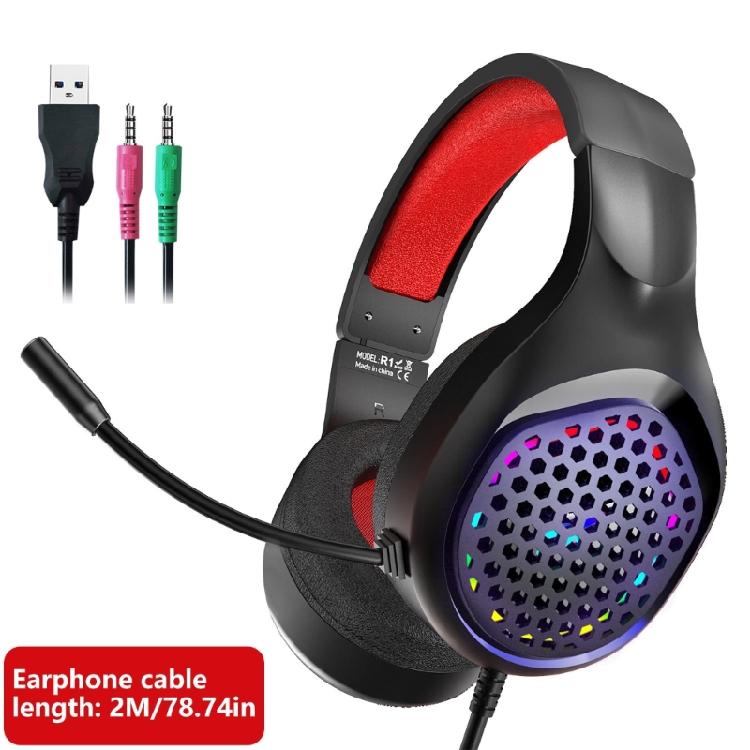 3.5mm Corded Gaming Headphones With Microphone Adjustable PC Bass Gaming Headphone For Smartphone Laptop Accessories