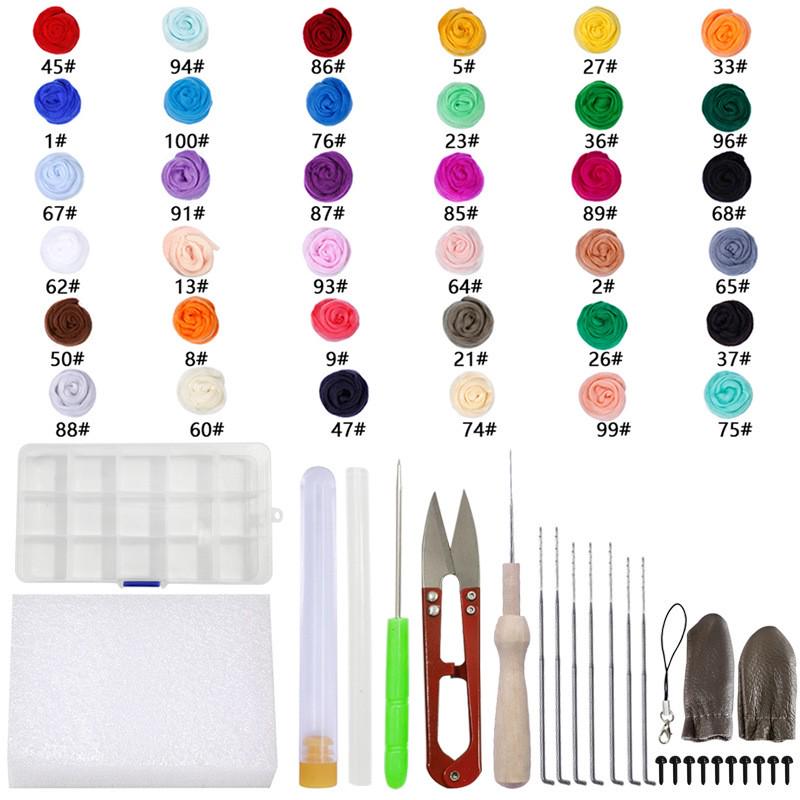 Wool Felt Handmade Couple Doll Kit - Creative DIY Gift Set with Tools & Accessories