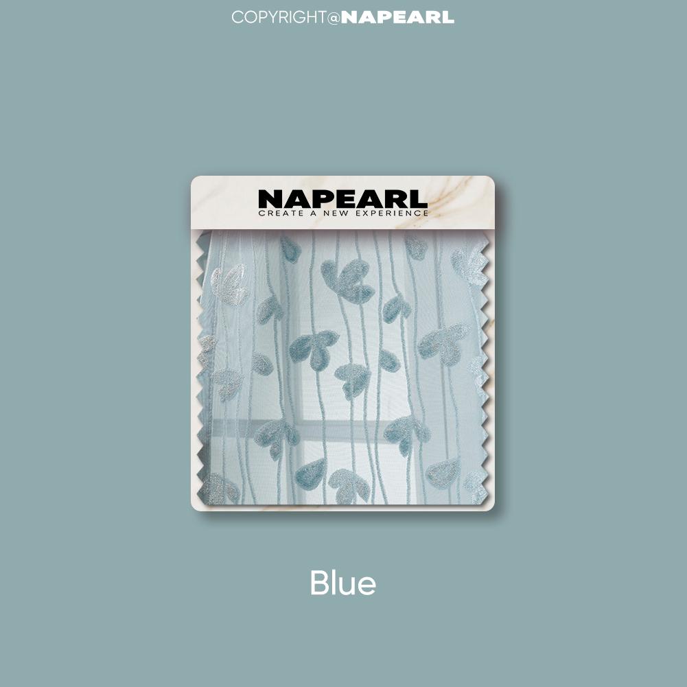 

1 шт. NAPEARL 10-20% затенение жаккардовые ремесленные мягкие тюлевые занавески для гостиной, спальни, украшения дома W150cm x L200cm синий