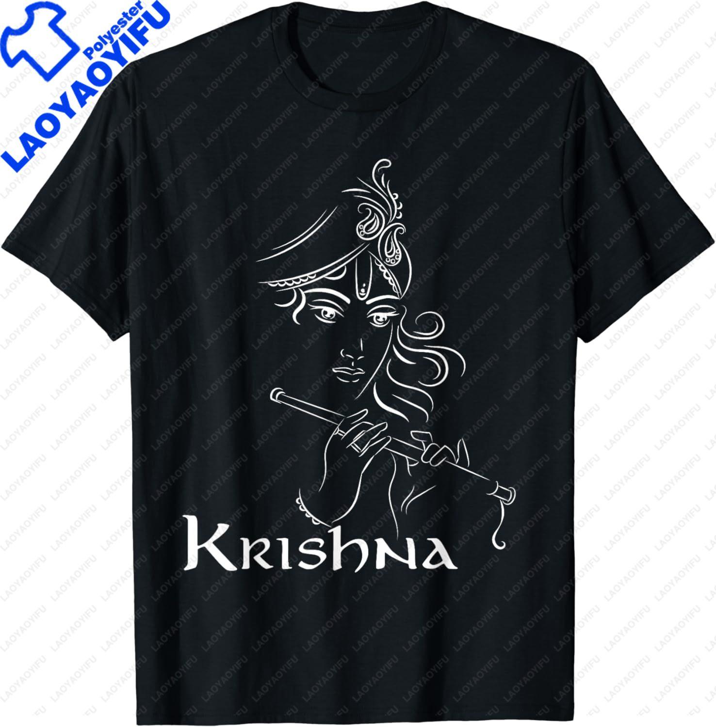 Hindu Shirts Hinduism Diwali Festival Gods Lord Krishna TShirt Festival Wear Clothes  Graphic T Shirts  Women Clothes S