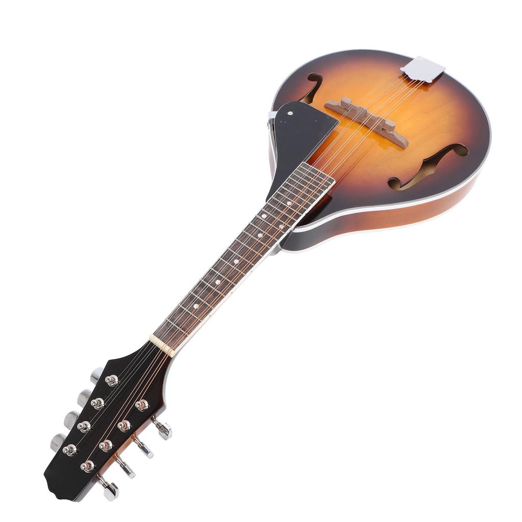 Mandolin Instrument Set Vintage 8 String Acoustic Right Handed with Strings Bag Picks Cleaning Cloth