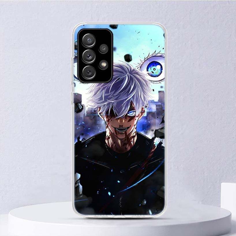 Kaisen J-Jujutsu Gojo Satoru Soft Case For Samsung Galaxy A52 A51 A50S A12 A10S A20S A30S Phone Cover A71 A41 A31 A21S A70 A40 A