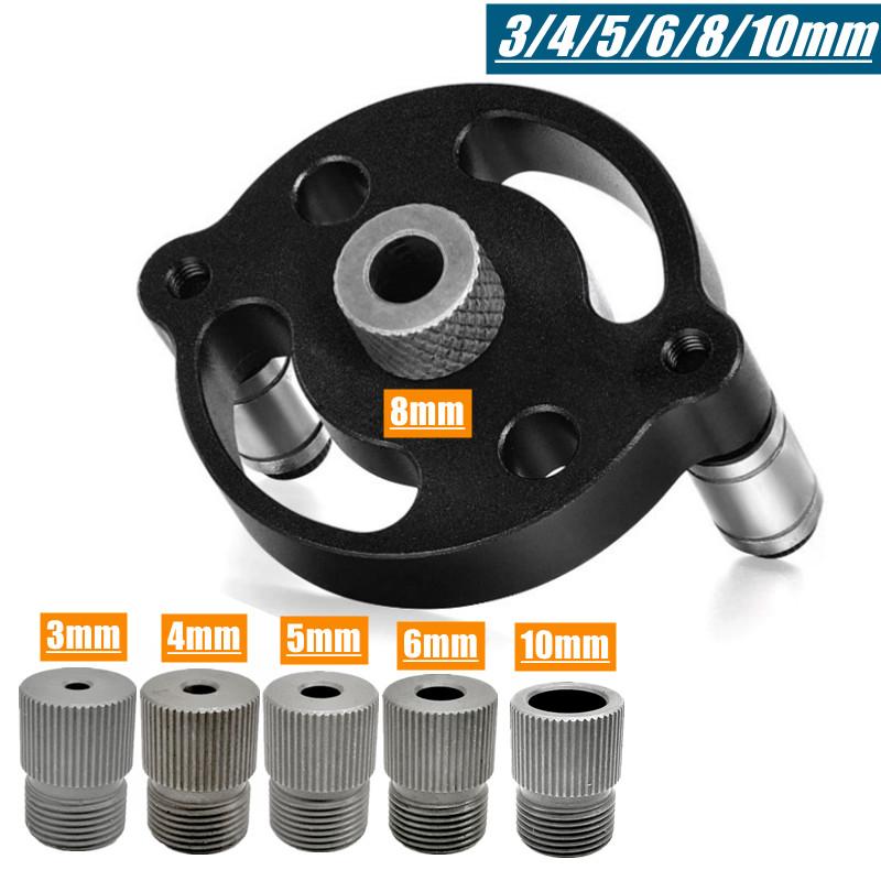 Upgraded 3-10mm Vertical Pocket Hole Jig Self Centering Dowelling Jig Woodworking Alloy Hole Drill Guide Puncher Locator Tools
