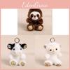 Cute Animal Plush Doll Keychain With Polyester Fiber For Car And Home Decor