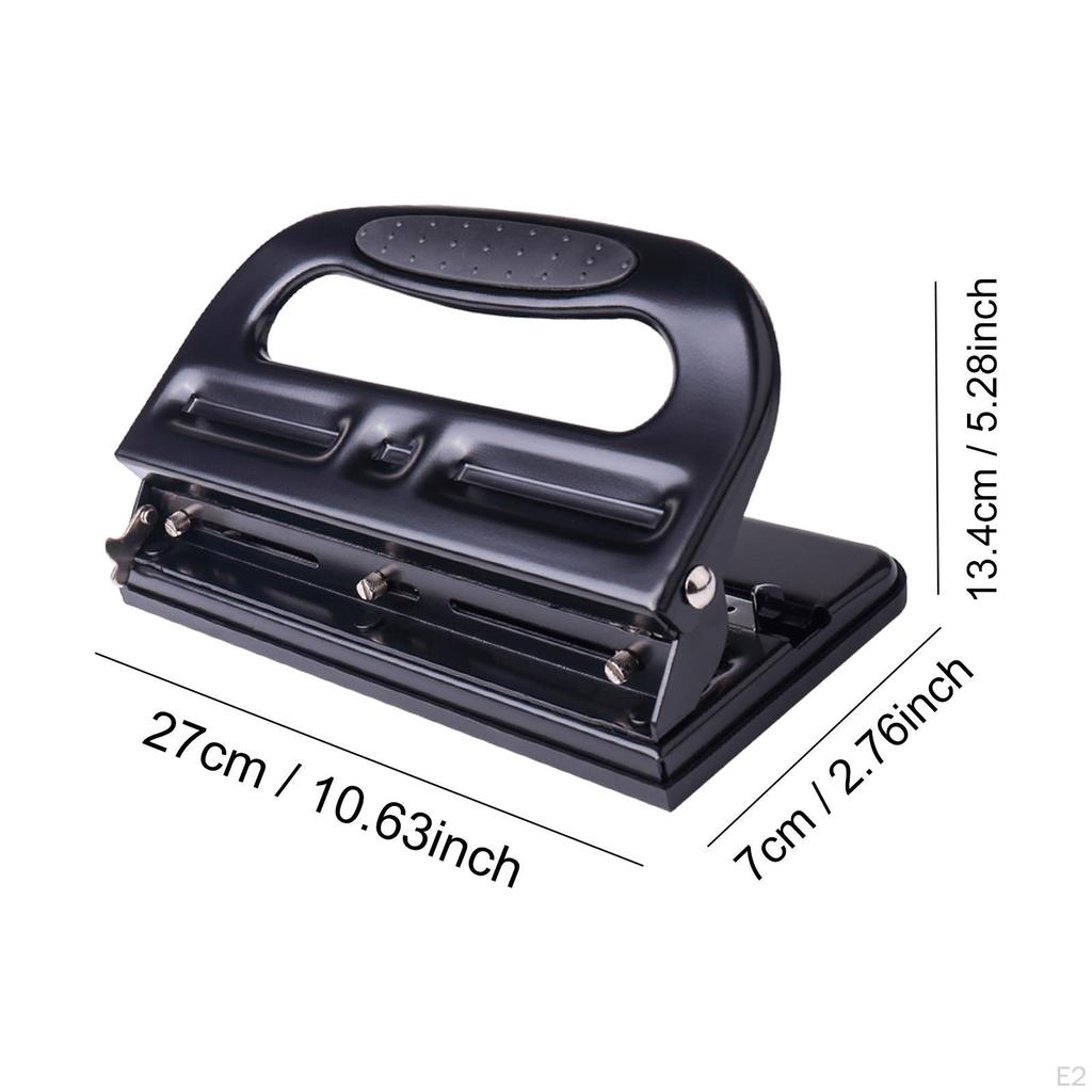 3 Holes Punch Paper Adjustable Handheld 30 Sheet Desktop Hole Puncher for File Folder,