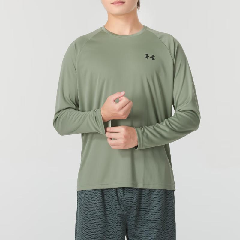 Under Armour Outdoor Fashion Crew Neck Casual Long Sleeve Raglan Breathable T-Shirt Men Tops Green 1327970-504