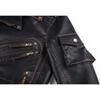 PYJTRL Men's 3D Three-dimensional Multi-pocket Retro Suit Collar PU Leather Jacket Coat