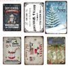 Pcs Vintage Snowman Metal Tin Signs Retro Iron Wall Art Plaques with Christmas Quotes Rustic Decor for Home Party
