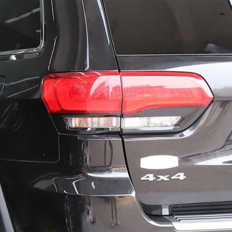 Car Front Fog Light Decoration Taillight Accessories Decorative Stickers For Jeep Grand Cherokee 2014-2017 Car Exterior Accessories, ABS Plastic