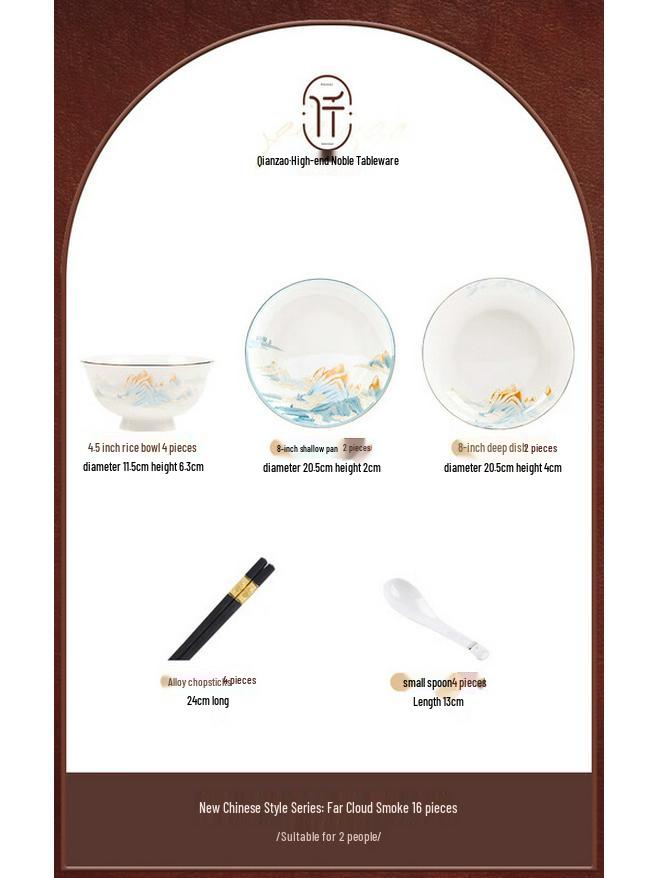 Mod Lanka Gold-Painted Ceramic Dinnerware Set