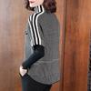 New Autumn Short Knit Coat Women Houndstooth Versatile Casual Fake Two Piece Outerwear Basic Top