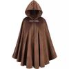 Medieval Deer Suede Velvet Cloak - Retro Warrior Cosplay Cape for Halloween