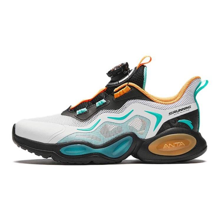(GS) ANTA Running Series Sneakers White Yellow Teal Kids A312425508-1 EU 39