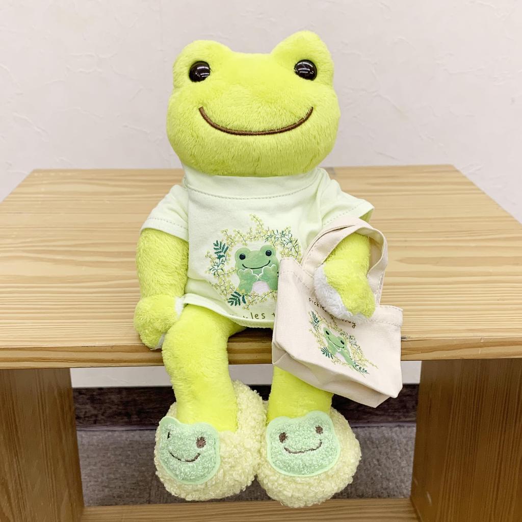 Pickles the Frog X HIBIYA-KADAN Bean Doll Plush Costume Dress-Up T-Shirt, Green, Mimosa, PZ44156-61