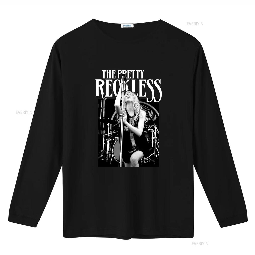 The Pretty Reckless Band Rock Americana Maglietta Nera Stampa Performance Concerto vintage Lavata Morbida Comoda Alla Moda Casual