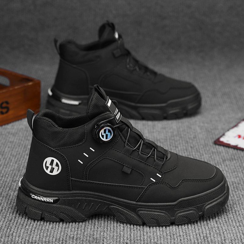 High-top Martin Boots Men's Shoes Autumn New Tooling Shoes Men's Trendy Versatile Platform Casual Short Boots